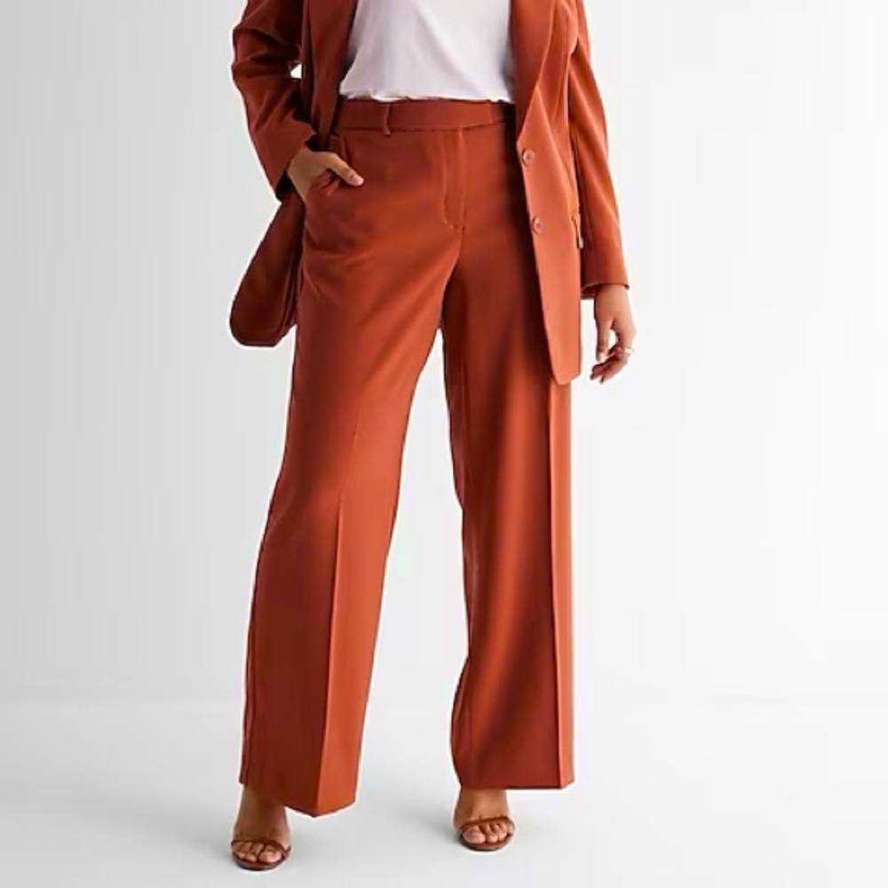 Express Stylist Super High Waisted Pleated Ankle Pant- Buillion